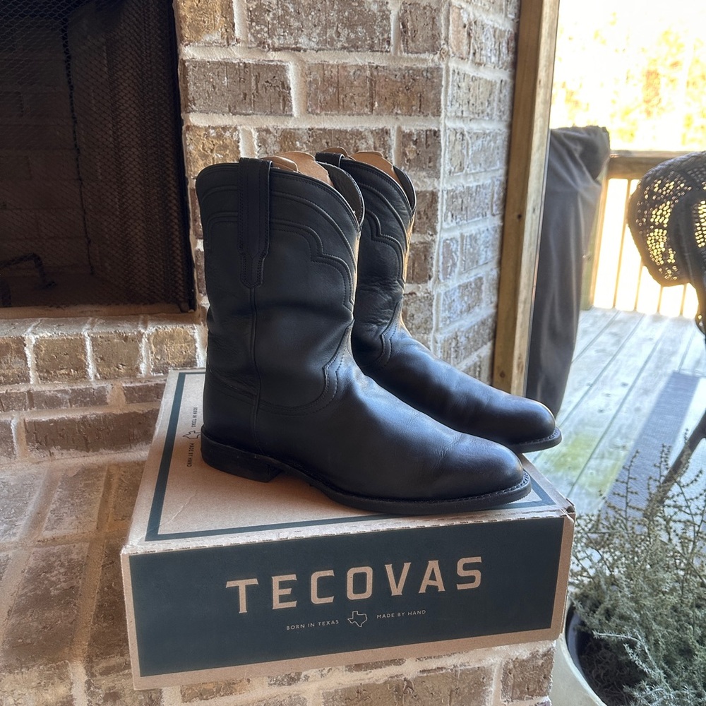 EUC Men’s Black Tecovas size 11.5 EE - Picture 4 of 10